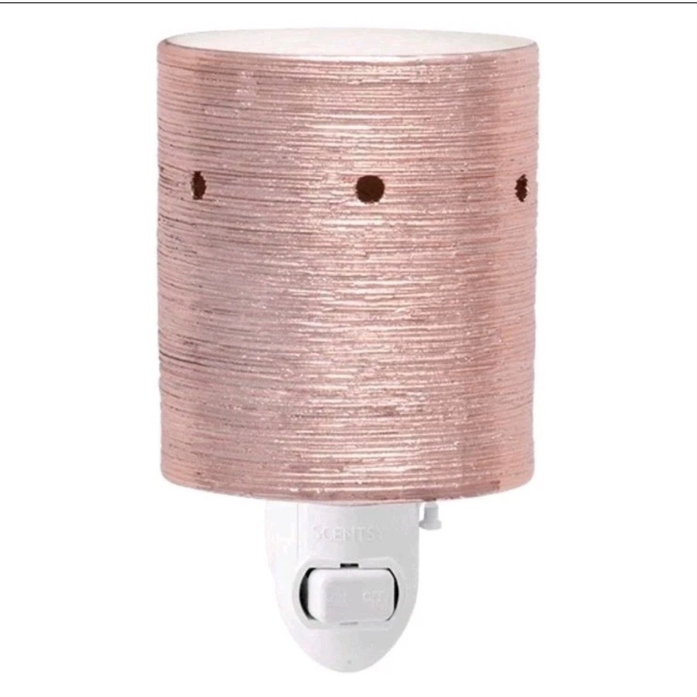 Scentsy Etched Core Rose Gold Mini Warmer Plug In Wax Melter No Bulb
